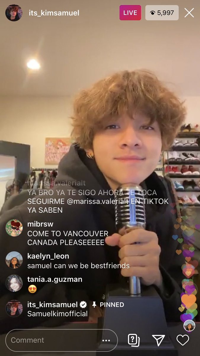 thread of Samuel on his insta live (beware this will clearly show bored sam just vibing) +(this is your sign to stan him)