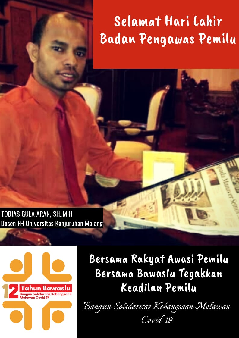 ObbyNo_Aran's tweet photo. SELAMAT ULANG TAHUN BAWASLU

#SolidaritasKebangsaanMelawanCovid19
#BawasluTetapKerja
#BawasluMelawanCovid19
#12TahunBawaslu https://t.co/cJpim7Ugxz