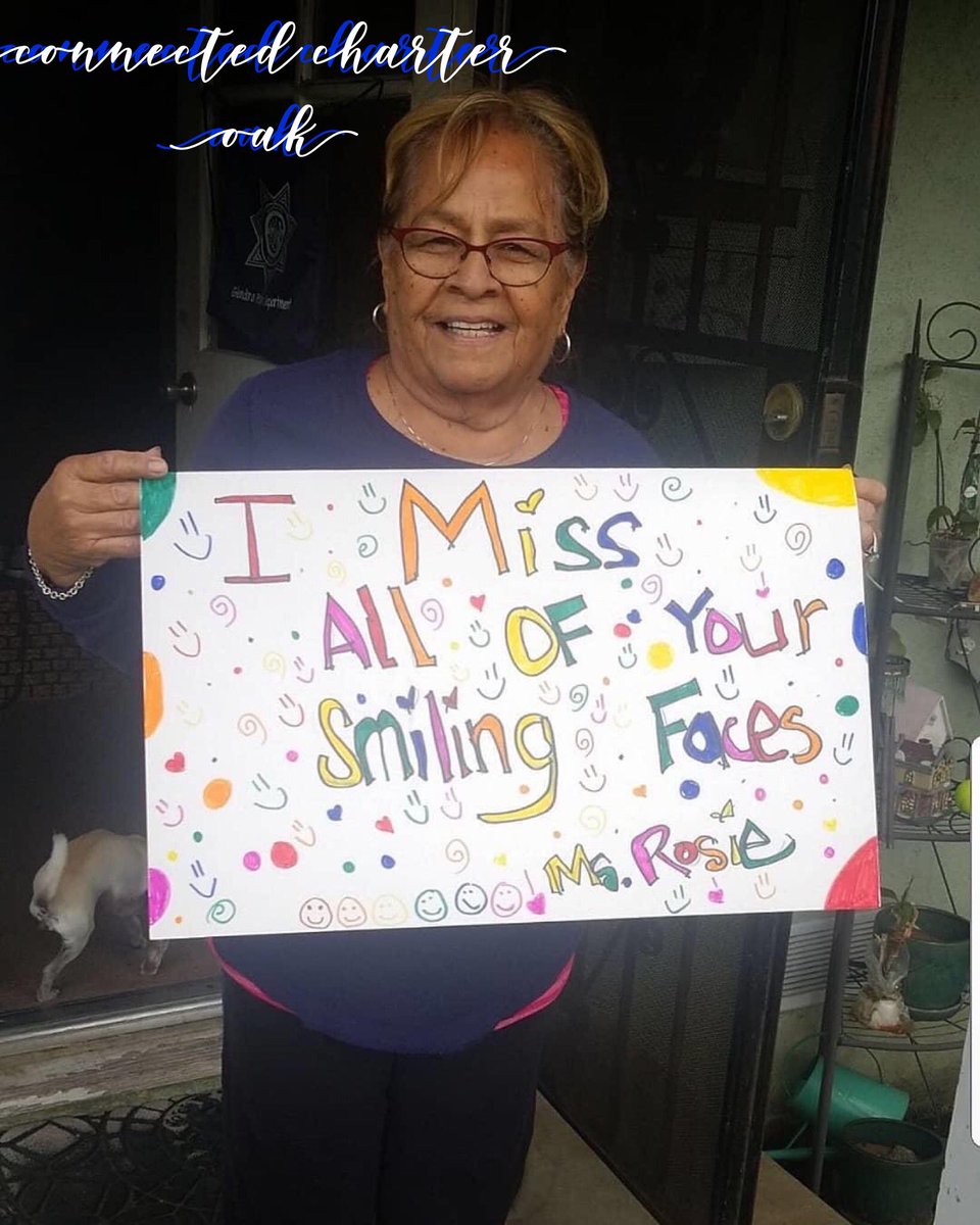 𝐂𝐨𝐧𝐧𝐞𝐜𝐭𝐞𝐝 𝐂𝐡𝐚𝐫𝐭𝐞𝐫 𝐎𝐚𝐤: <a href="/co_willowschool/">Willow Wildcats</a> very own Ms. Rosie wanted to send a message to students. Thank you Board member <a href="/COUSD_GPeterson/">Gregg Peterson</a> for sending this photo. Great job teachers, staff, and students for staying connected. 😊 #charteroakunifiedisAMAZING