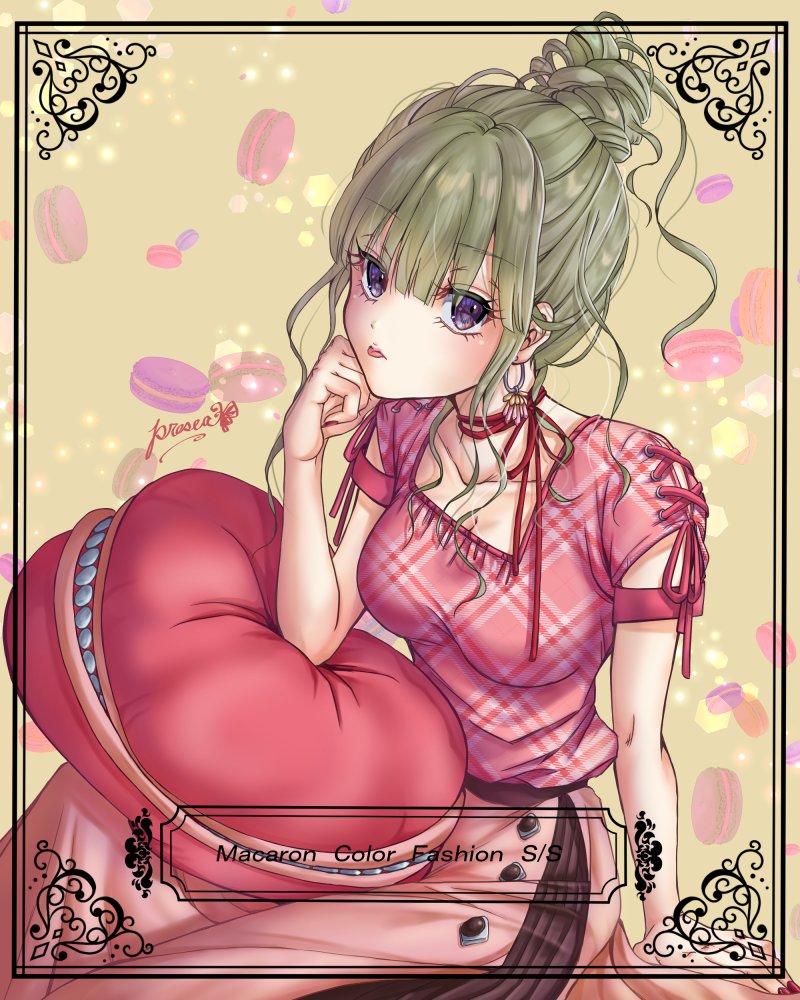 تويتر Presea 5月着手のご依頼受付中 على تويتر Macaron Color Fashion Raspberry イラスト マカロン お団子ヘア T Co 00wesdezfz