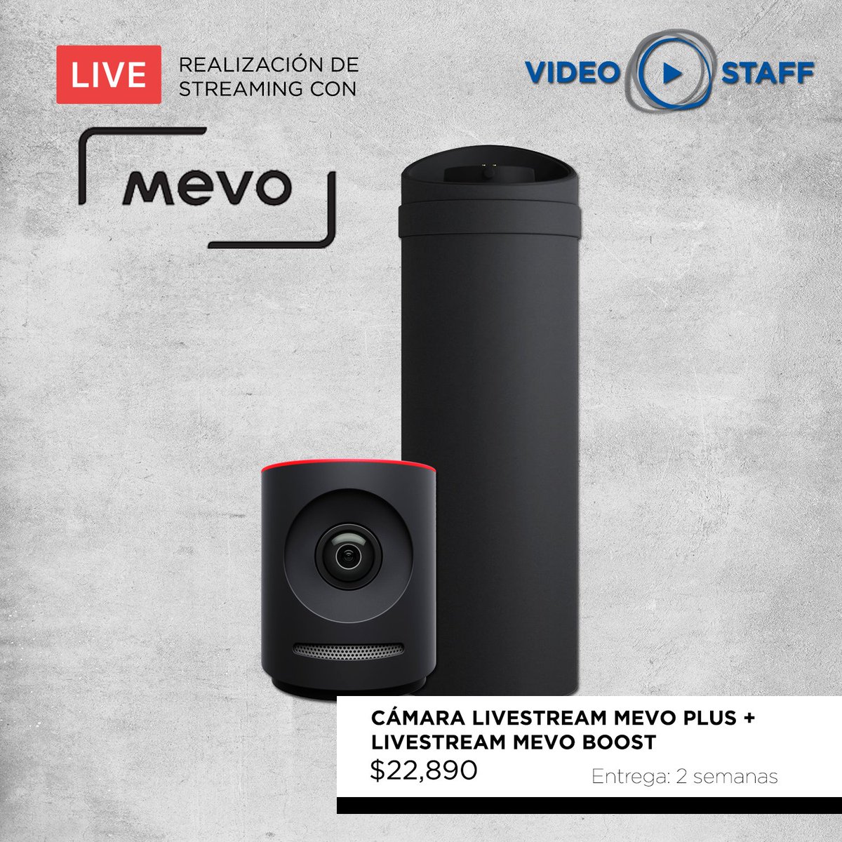 videostaff's tweet photo. #Esenciales - Consigue la cámara más famosa para realizar transmisiones en vivo, @mevocamera te ofrece edición de video en tiempo real, grabación, streaming a multiplataformas y más.

Entrega prevista: 20 de abril https://t.co/eY2HjRsjK2 https://t.co/8G9MmGxCoq
