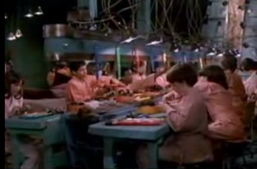 6 The creepy art teacher starts a factory where he forces the kidnapped children into slave labor to make magical paintbrushes out of MICHAELS HAIR while he is drugged out and sleeping. They have to make 500 paintbrushes a day or they don’t get to eat!