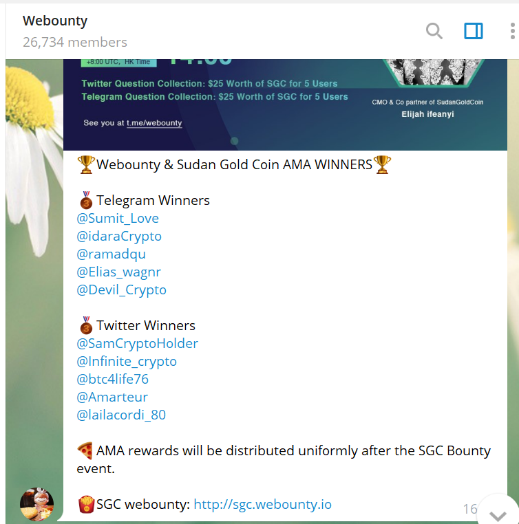 webounty_io's tweet photo. #WebountyFaceToFace ♥️

Thanks @El_SGC for sharing your ideas at our community, that's a successful AMA!😆

Congratulations to @SamCryptoHolder @Infinite_crypto @btc4life76 @Amarteur @lailacordi_80🏆!  Pls comment your ETH addresses.

Details of #SGC AMA:
https://t.co/WJQMSbA1dg https://t.co/QNXVq9Oy6N
