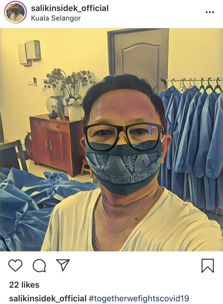 Another 2 designers to be added to the list. And can we appreciate the songket face mask that mr salikin buat?