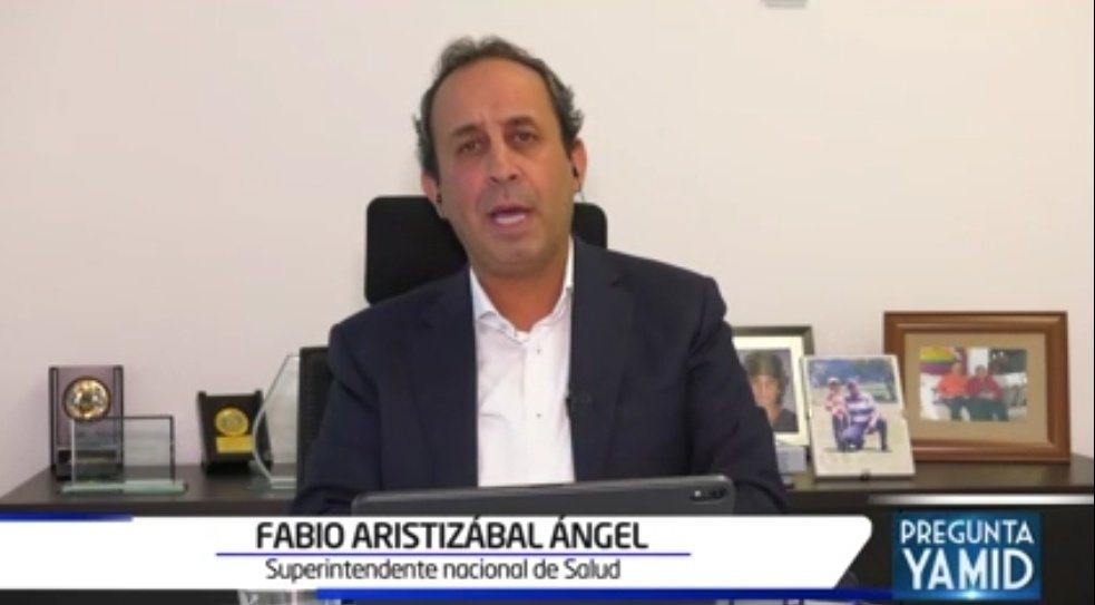 Supersalud on Twitter: "#AEstaHora el Superintendente Nacional de Salud, Fabio Aristizábal Ángel en #PreguntaYamid, #NotiCentro1CMI… "