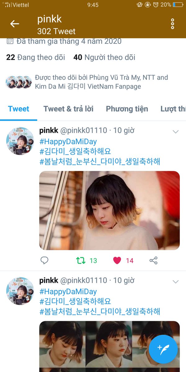 pinkk01110's tweet photo. 302 Tweet trong vòng 1 giờ và bị khóa. comback nào mn ơiiii
#HappyDaMiDay 
#김다미_생일축하해요
#봄날처럼_눈부신_다미야_생일축하해 https://t.co/tt0KRsrf65