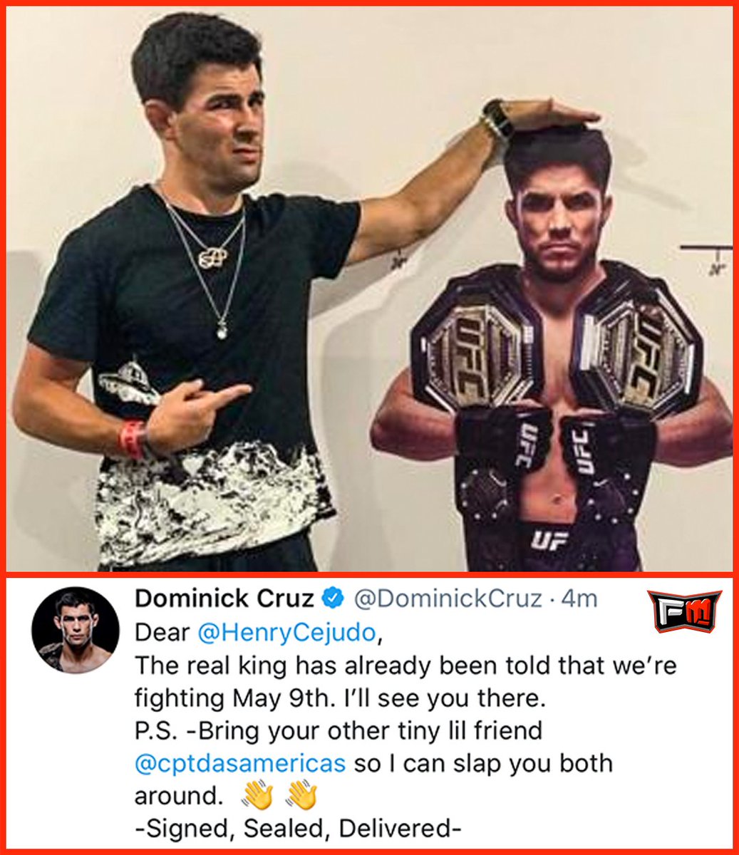 MMAFullMount's tweet image. Dominick Cruz (@DominickCruz) responds to Henry Cejudo 👀