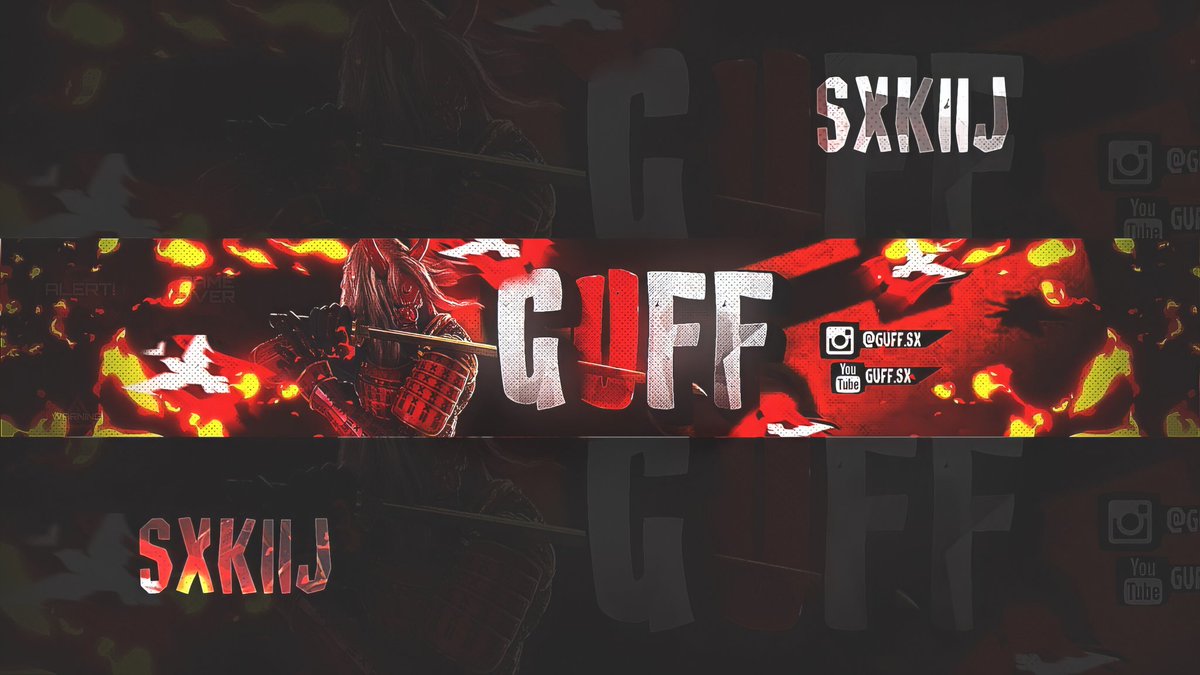 Sukii On Twitter Free Fire Samurai Zombie Youtube Banner For Guff Made On Mobile