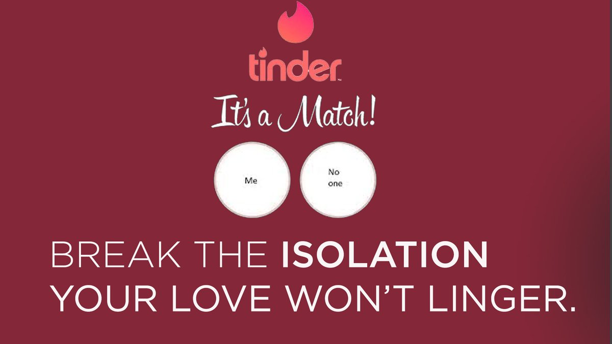 Samehamilton's tweet image. Day 3 of the 30 day copywriting Challenge by @ladefalobi
A Tinder ad. 

Drop your thoughts

#30DaysOfAds
#30DaysCopywritingChallenge
#WeAreCopywriters
#roadtopro