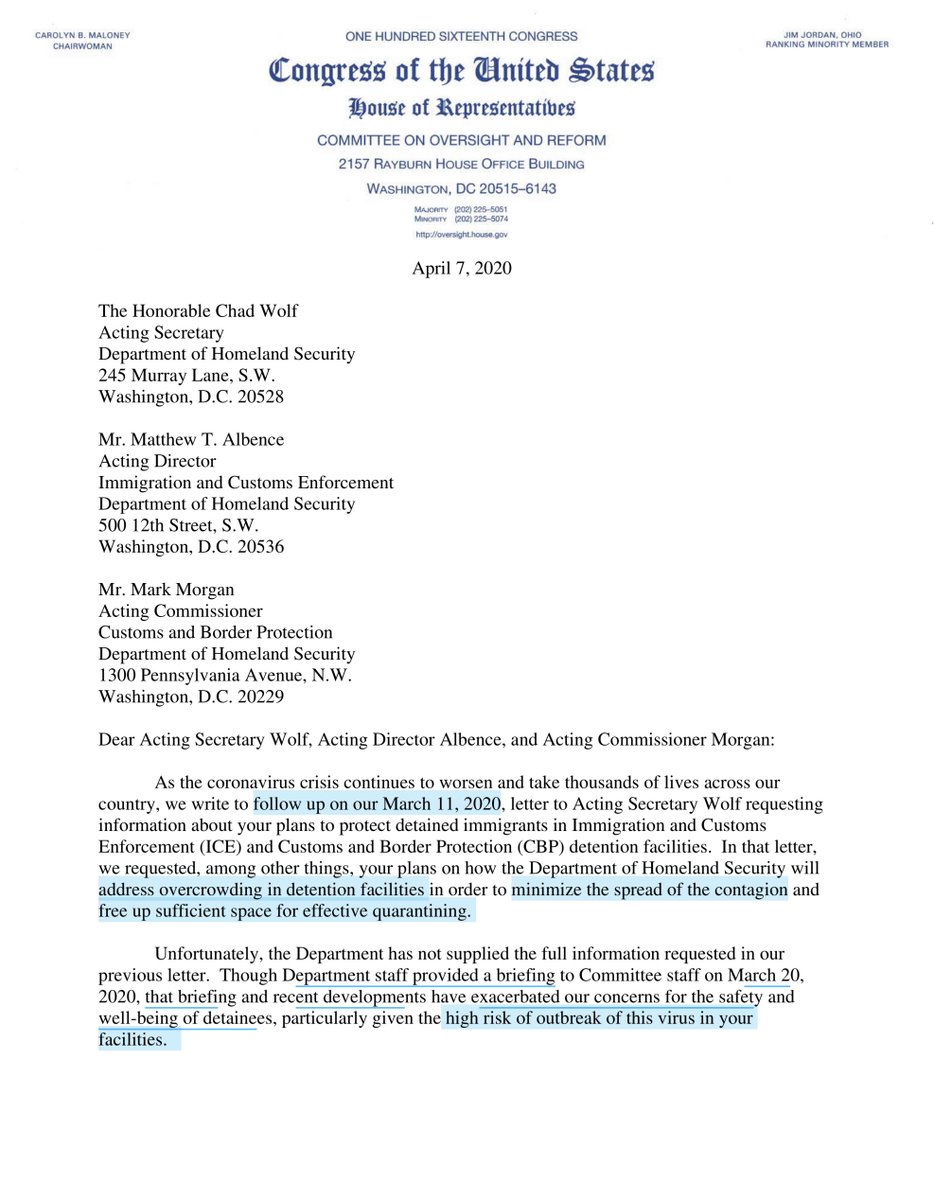 The indifference to actual human life that  @DHS_Wolf  @ICEgov  @USCIS  @CBPMarkMorgan it’s appalling & inhumane-19 detainees 7 staffers positive CV-19-6 ICE facilities @DHSOIG needs to investigate.DHS ADMITTED IT does NOT have a plan to mitigate a full blown contagion of COVID-19