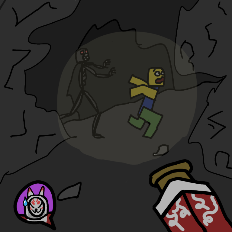 Toony_Lonk's tweet photo. #smarthelper6 made some fanart of the maze. It depicts me stumbling upon someone who is in quite the pickle, but maybe I'm next.....
My ingame name is guy1930 https://t.co/Wh9Bz0gViy