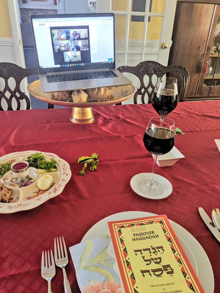 BP_in_YYC's tweet photo. Hopefully this was the first &amp; last #ZoomSeder that I'll ever have!! Either way, the food was delicious &amp; my 97 year old Zaidi didn't hate the video chat as much as expected! #ZoomPesach #ZoomPassover #Passover2020 https://t.co/J7ZvvQGAzq
