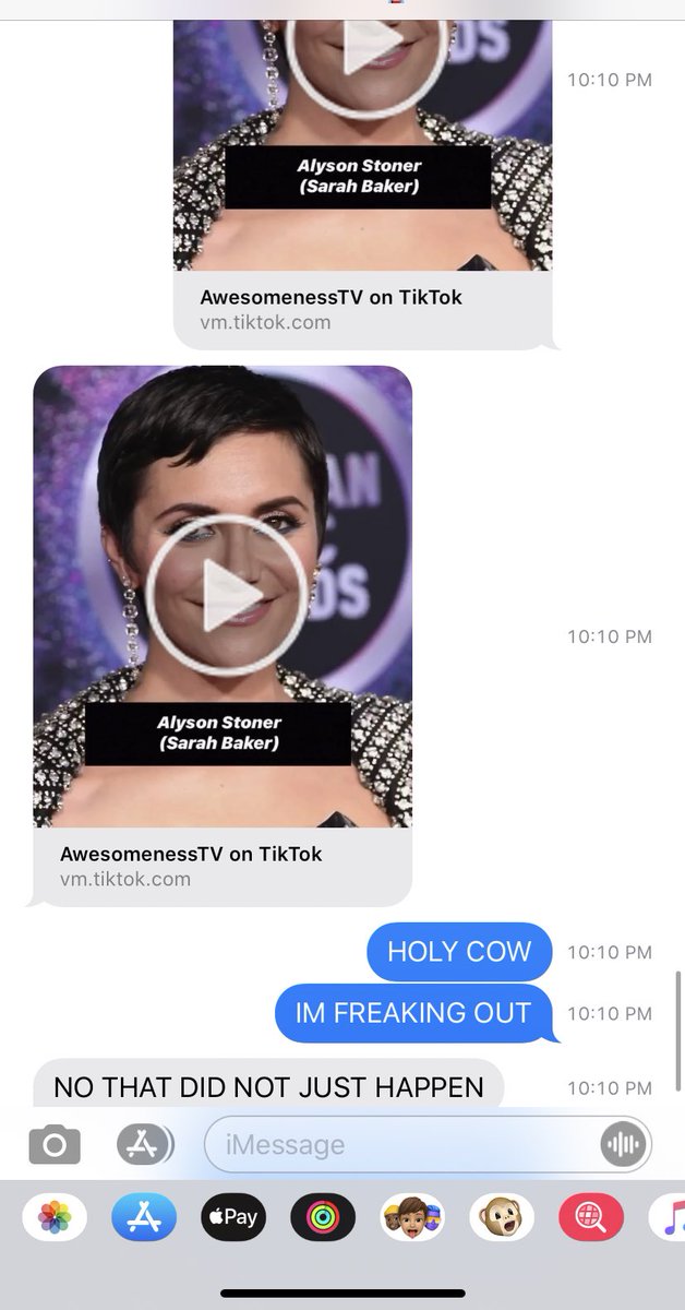 ToriLemons's tweet photo. I’ve discovered tonight that the true meaning of being best friends is when you randomly send each other the exact same TikTok at the exact same time. I’m shook. 😱😂 @MarleeGraves https://t.co/B6wa5gwD8Z