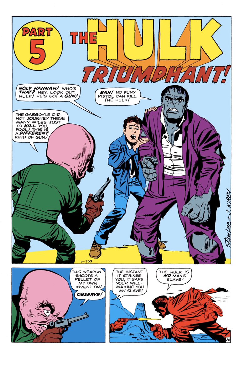 ...but they’re also simultaneously incredibly cheesy, but in that fun goofy Silver Age way! For instance you not only have bullcrap weapons like the Soviet Gargoyle’s mind-controlling pellet gun & the alien Toad Men detecting Banner’s high IQ via a “Magnetic Mind Detector”...