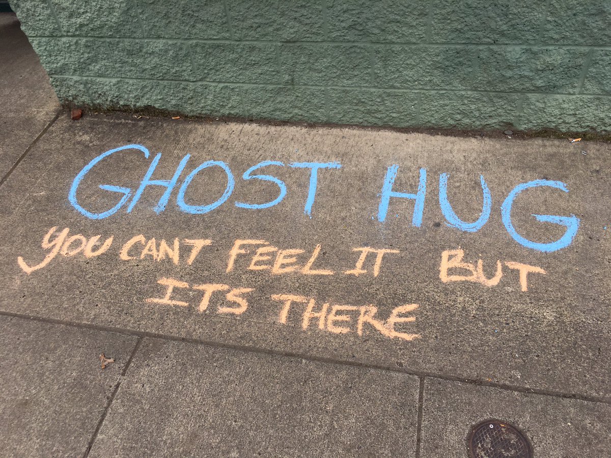 I’m sure we could all use some encouragement as we weather the  #COVIDー19 pandemic, so I’m going to do a thread of positive messages left around my PDX neighborhood that I’ve seen on my walks over the last few weeks.I’ll mostly just let the visuals speak for themselves