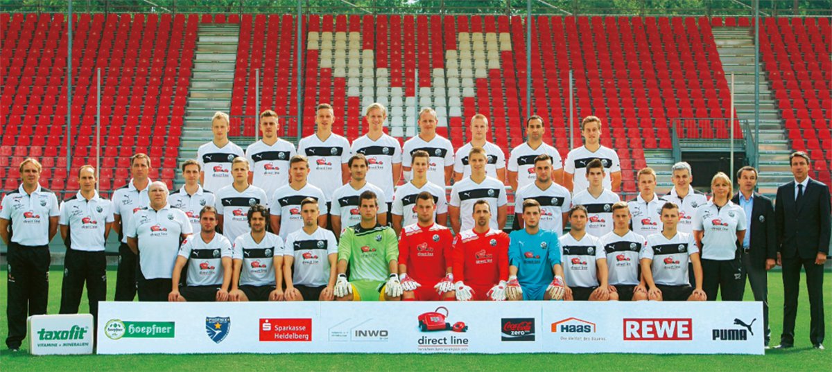 O Sandhausen estreou na trigésima nona edição da 2. Bundesliga, o clube está situado na região de Baden-Württemberg está jogando a sétima temporada. A equipe vem jogando a atual temporadaFoto: Kicker