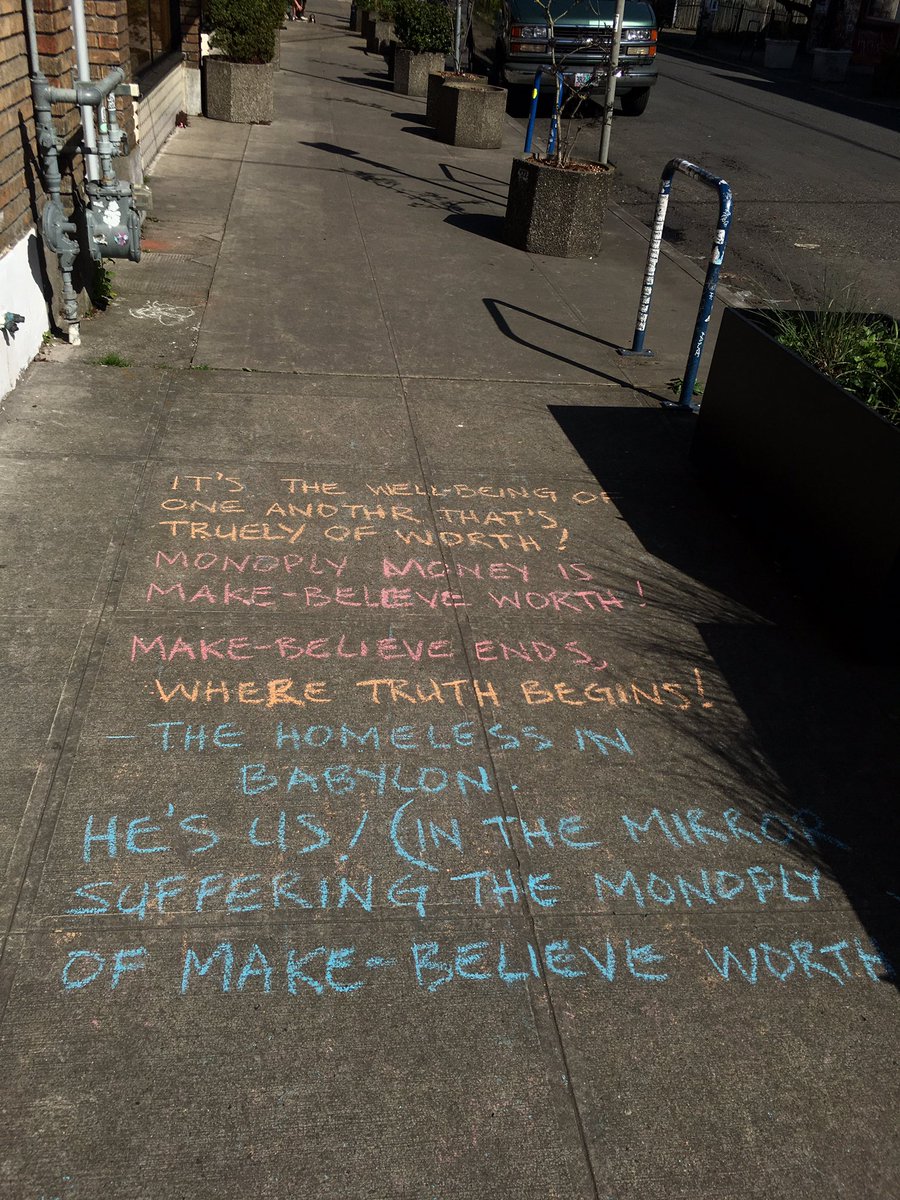 I’m sure we could all use some encouragement as we weather the  #COVIDー19 pandemic, so I’m going to do a thread of positive messages left around my PDX neighborhood that I’ve seen on my walks over the last few weeks.I’ll mostly just let the visuals speak for themselves