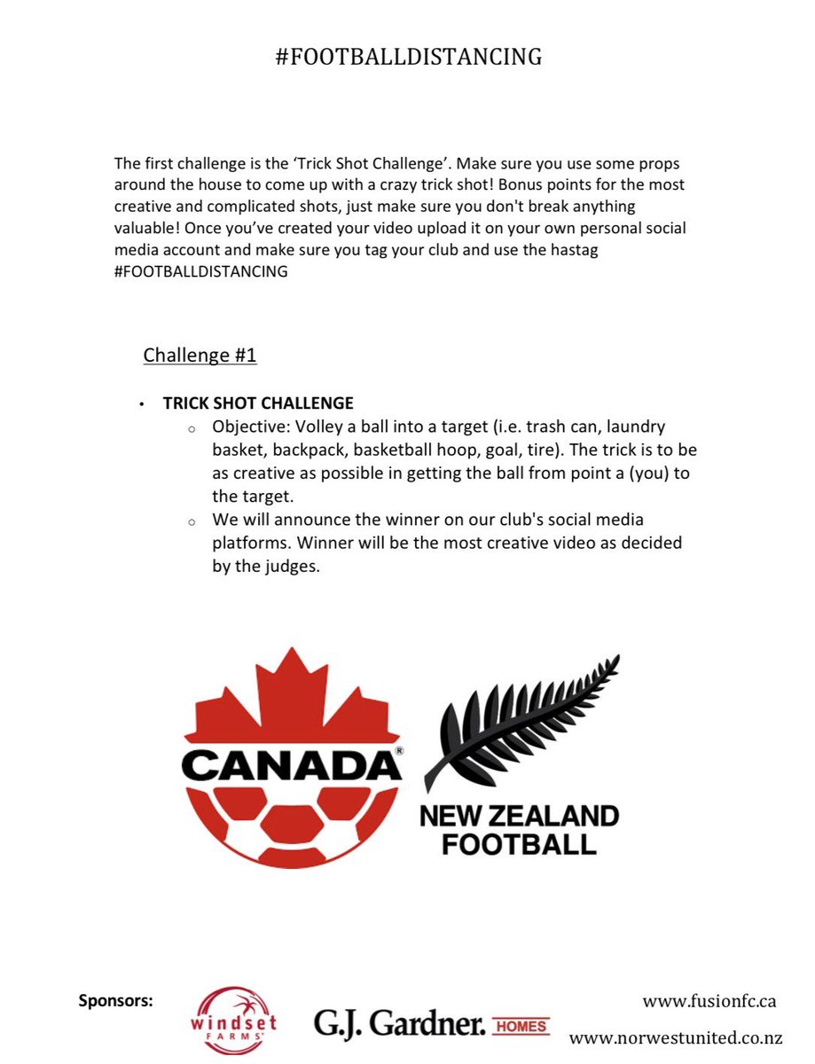 Challenge Accepted!!! We are taking on the #footballdistancing challenge. Send us video of you doing your best trick shot! Look forward to seeing what you come up with!!
