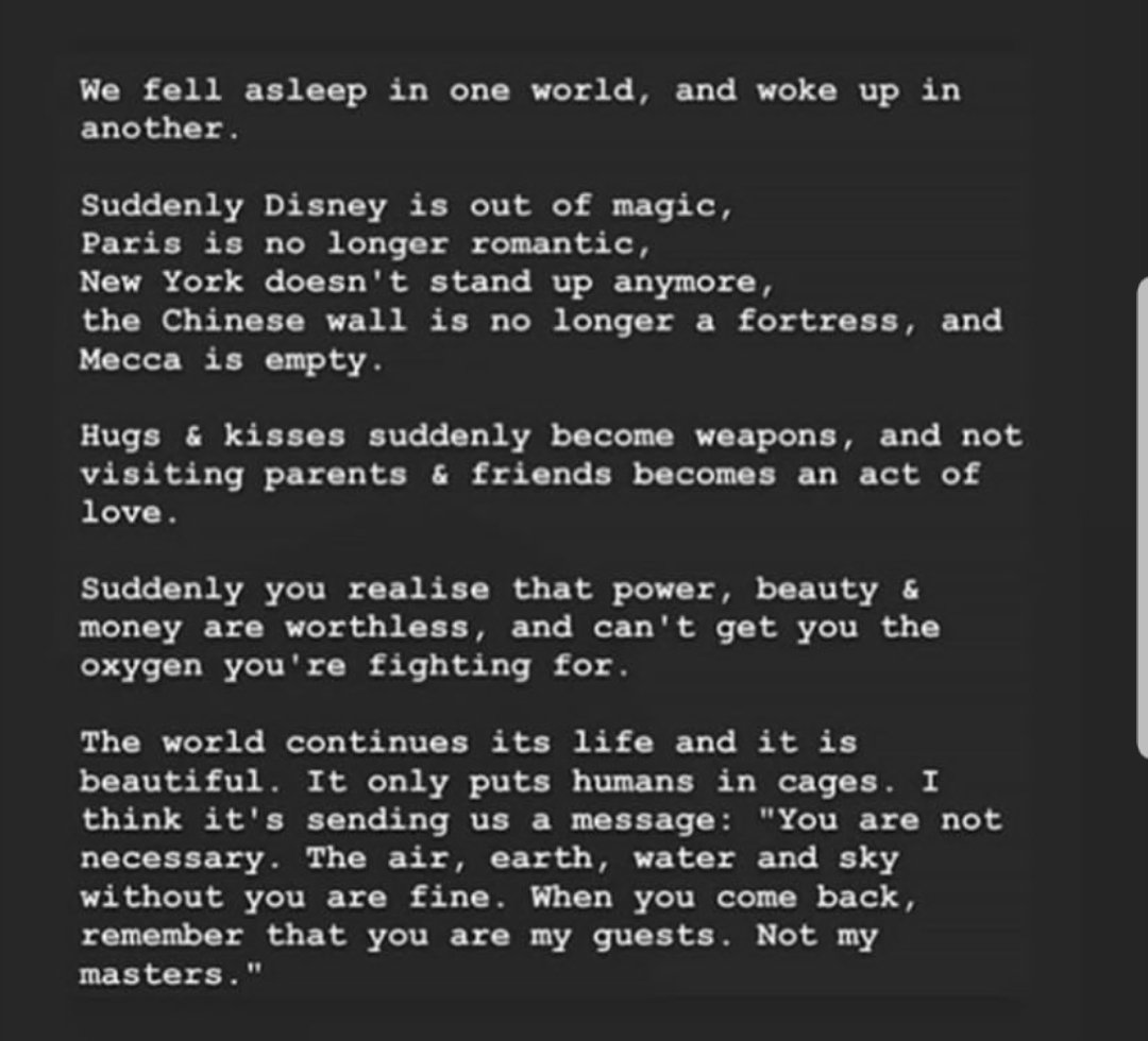 Aakarshit23's tweet photo. So true #QuarantineLife #mustread #COVID @PMOIndia https://t.co/2Z9aohFNcA