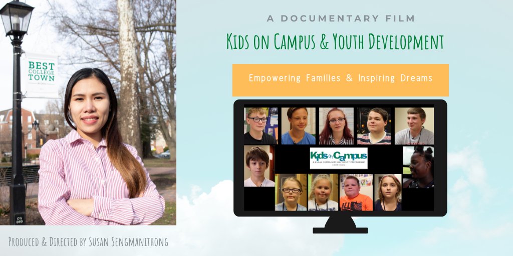 SusanSengmanit3's tweet photo. I hope to promote awareness and community involvement in youth development through Kids on Campus documentary.
Full documentary:https://t.co/sYICgEwY6Y
Pitch video:https://t.co/oDgZSrsV2s
Department: CIS
#OUVirtualExpo #OUVirtualExpoLibraryAward https://t.co/xUiREPriAd