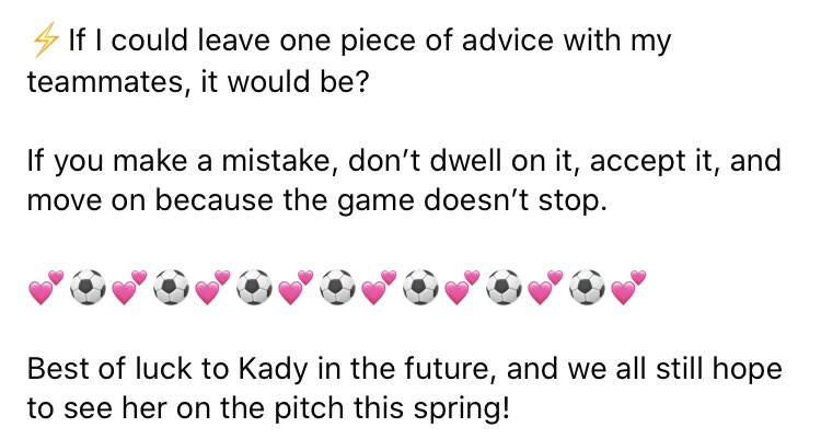 ⭐️Today’s “Senior Spotlight” is Kady Pfeifer ⭐️

Kady is in her 3rd year of CPU soccer, and last year played a key role in many of our critical games.

Last season Kady scored the winning goal in extra time to send her team on to the  <a href="/IGHSAU/">IGHSAU</a> State semi-finals!

More below . . .
