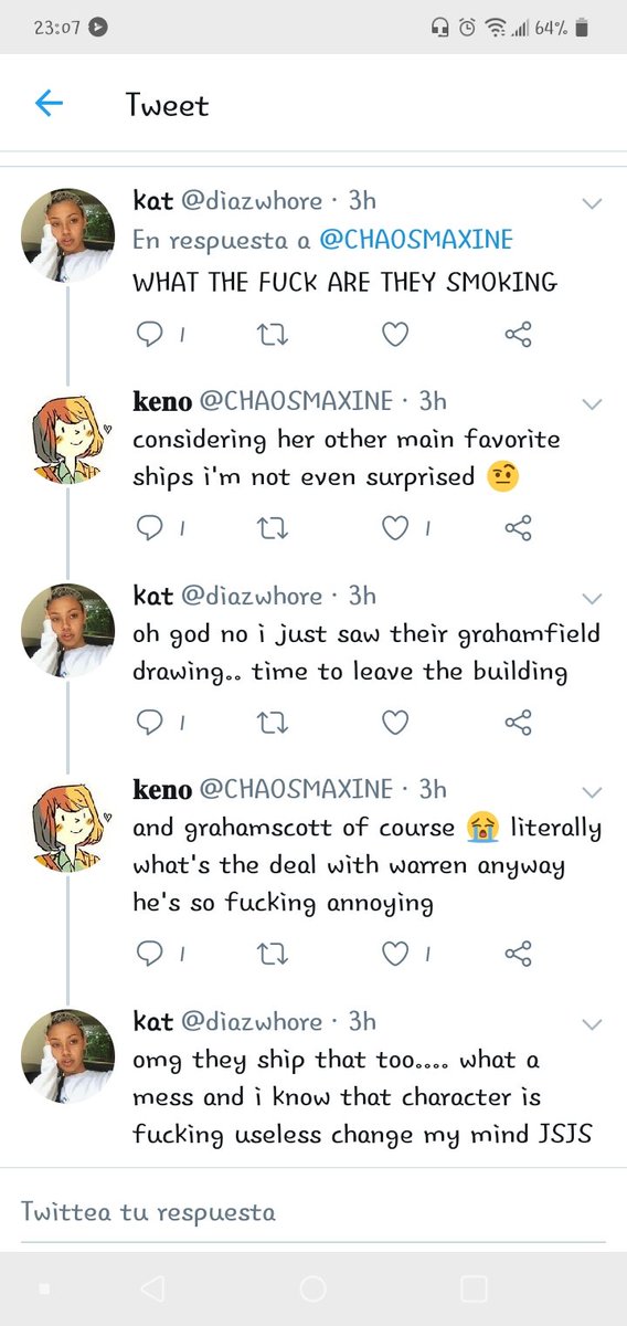Look  @CHAOSMAXINE you don't like my work or some ships, and neither of your "friends" who commented to you, ok is fine.