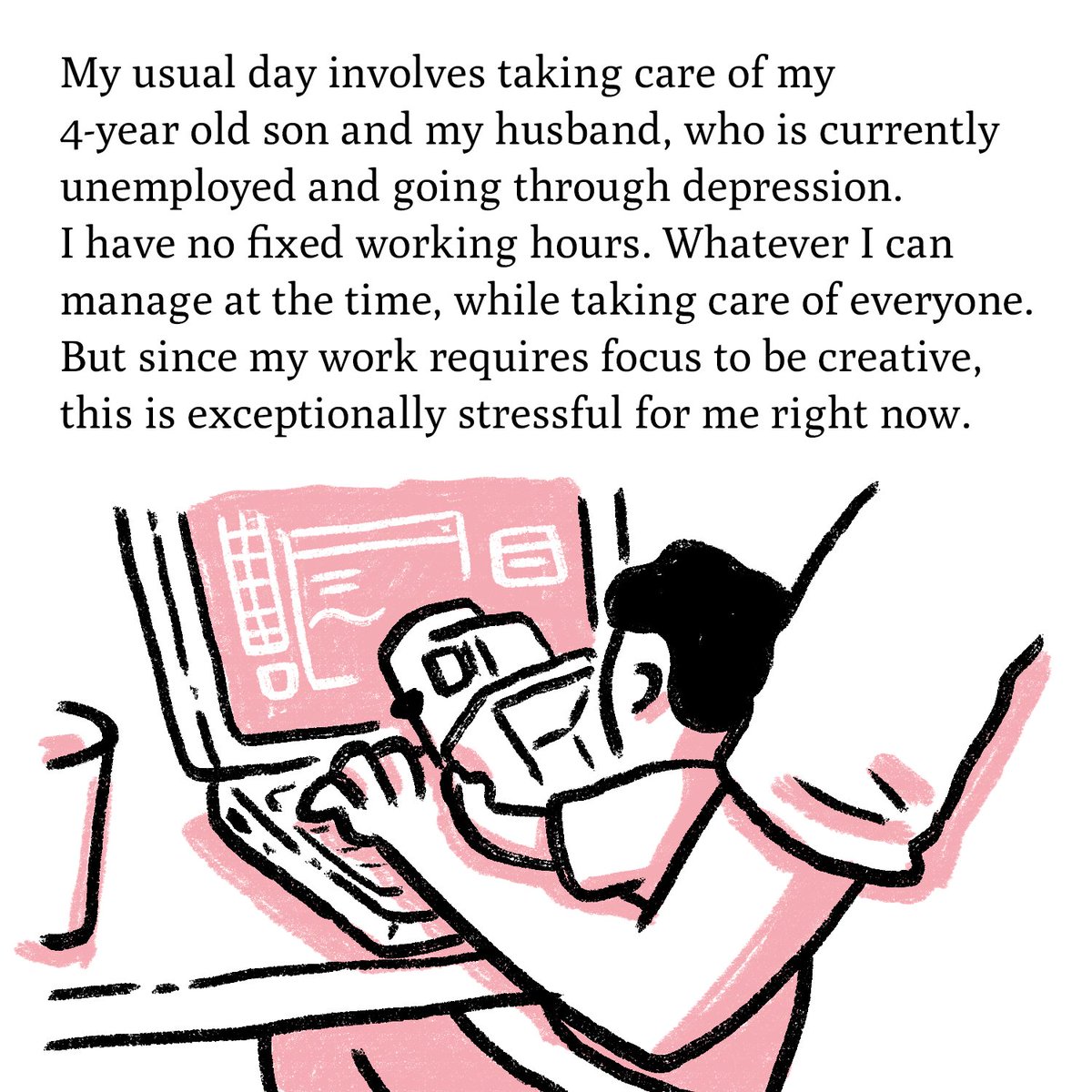 "Usually the three of us would go for our 30 minutes daily walk... Now that we can’t, it has affected my husband’s physical and mental health. He has been going through some really tough times", said Rose. #covid19  #MCO  #PKP  #StayAtHome    #kitajagakita    #CeritaKita  #gigeconomy