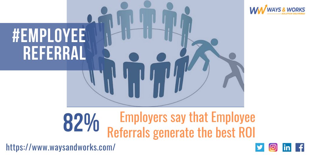 Having a Strong Employee Referral Program is a Recruitment Strategy every company should focus on in 2020!
waysandworks.com

#hr #recruitment #recruiter #Hiring #employeereferral #employeebenefits #jobs #hiringtrends #recruiting #recruitingstrategy #hrsolutions #hrtrends