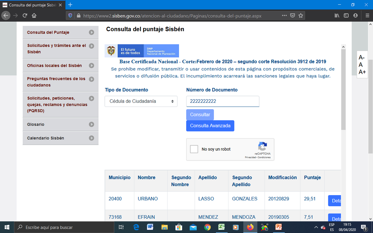 JhonUri07627588's tweet photo. @DNP_Colombia No señor esa no es respuesta, entonces la anomalía también está en el sisben? https://t.co/p5dphmPsGa