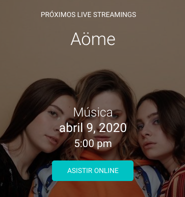 Scenikus's tweet photo. ¿Harto/-a de otra tarde de sofá a causa del #confinamiento? El servicio de #streaming de #scenikus pone ritmo a tu cuerpo con el concierto en directo del prometedor grupo francés #Aome 

https://t.co/rXRLKSftfb

#weareartists #live #Francia #popmusic #covid19 #SofaFestival https://t.co/97YPVBAh2Q