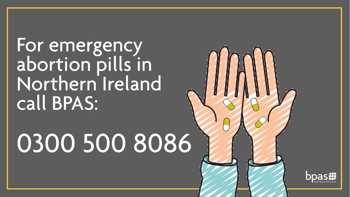We will run the service in collaboration with healthcare professionals in  #NorthernIreland, for women up to 10 weeks of pregnancy.Anyone in NI who needs our service can call 0300 500 8086 to arrange a teleconsultation with a doctor in Northern Ireland.  #Pillsbypost  #NowforNI