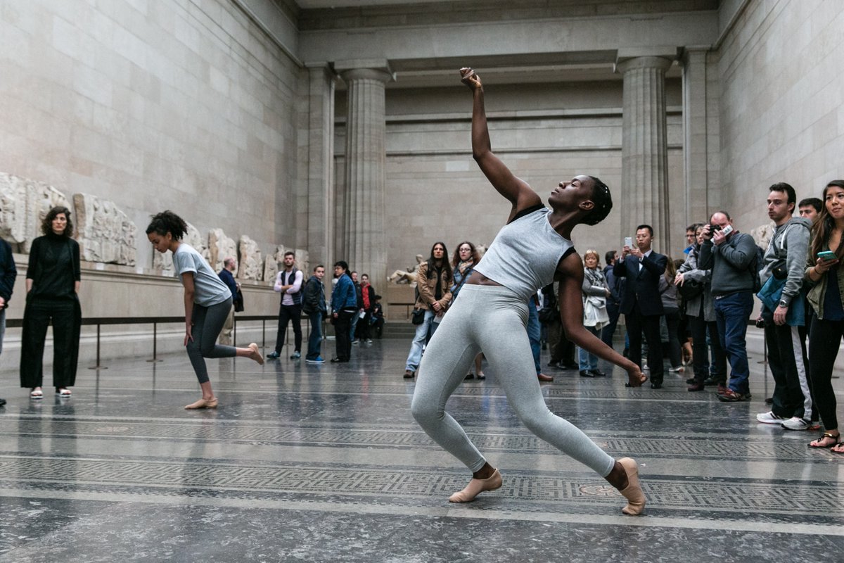 delfinafdn's tweet photo. #DelfinaDaily | 'Conditions of an Ideal' –
Performance by 2016 resident Alexis Blake at the
Parthenon Gallery in the British Museum. Part of #PerformanceAsProcess and @_BlockUniverse festival. Photo: Arron Leppard https://t.co/ELWq9Vy5og