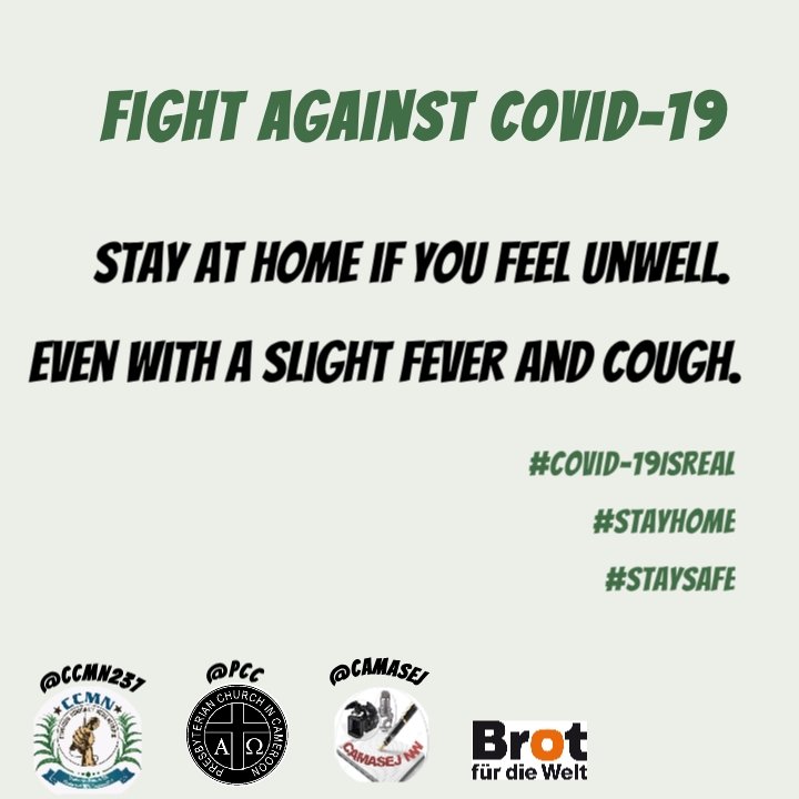 The Cameroon Community Media Network continues its fight against Covid 19. 
Coronavirus is a reality, lets protect ourselves and our loved ones
#StaySafe
#StayHome
#WashHandsRegularly
#UseHandSanitizers
#Covid19IsReal
#