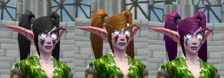night elf hair colors night elf hair colors