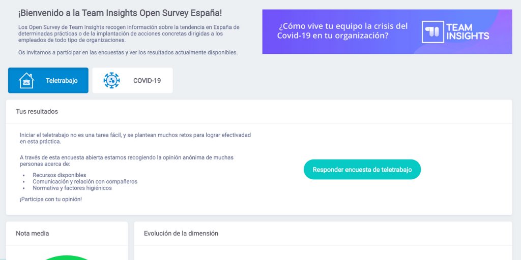 ¡PARTICIPA EN LA GIGA ENCUESTA DEL TELETRABAJO!

¡Participa en la giga-encuesta del teletrabajo y descubre los puntos débiles y fuertes de tu organización!

buff.ly/2RqmWdh

#RRHH #teaminsights #opensurveys