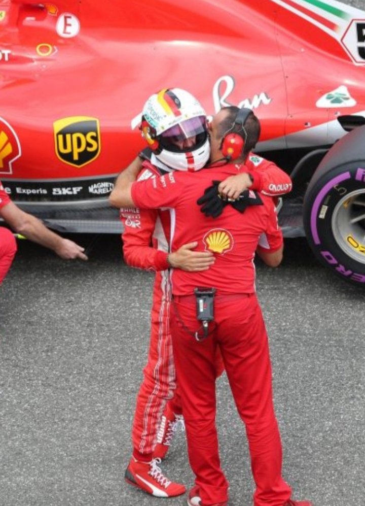 Germany 2018.After claiming glorious wins in Australia, Bahrain, Canada and Great Britain, Seb got pole in Germany. During the race he dominated and was miles ahead of Hamilton who was 2nd. However he made a mistake in the hairpin and put the car on the wall. Hamilton won. PAIN