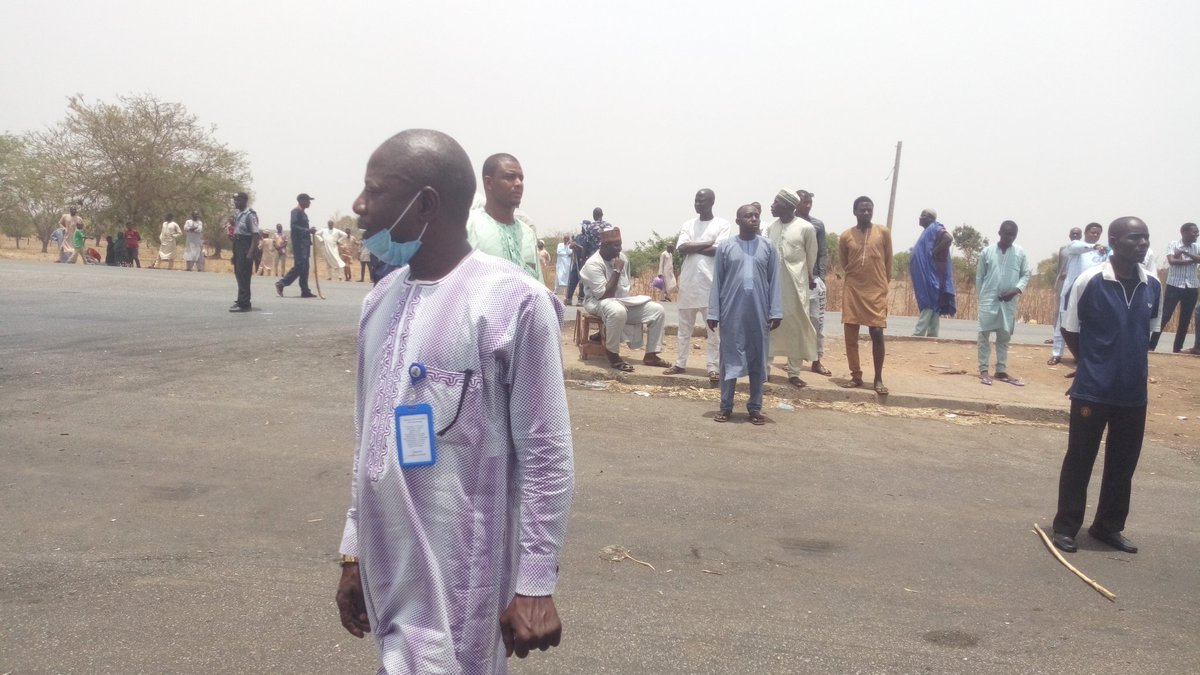 At Kano Zaria road for border screening supervision against COVID 19