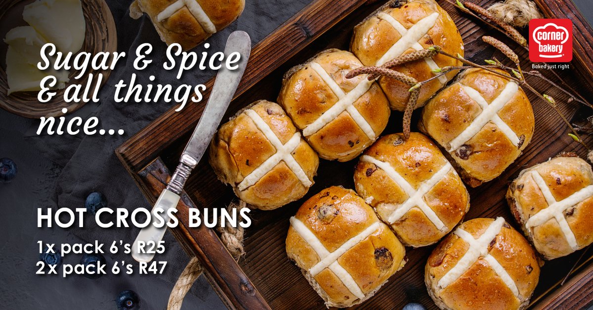 Let’s celebrate Easter together Corner Bakery Fam! Freshly baked just for you! Tell us how you enjoy eating Hot Cross buns?
#Weareinthistogether #Cornerbakerysa #Easterweekend #Stayhome #Staysafe #Familytime #Day14ofLockdown