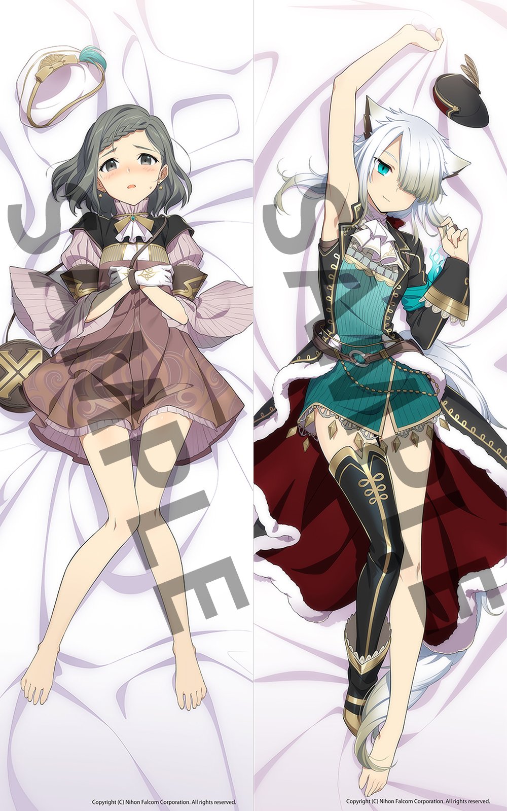 ねこねこソフト White　マリカ＆ブリジット　抱き枕カバー ねこねこソフト White ブリジット＆マリカ 抱き枕カバー