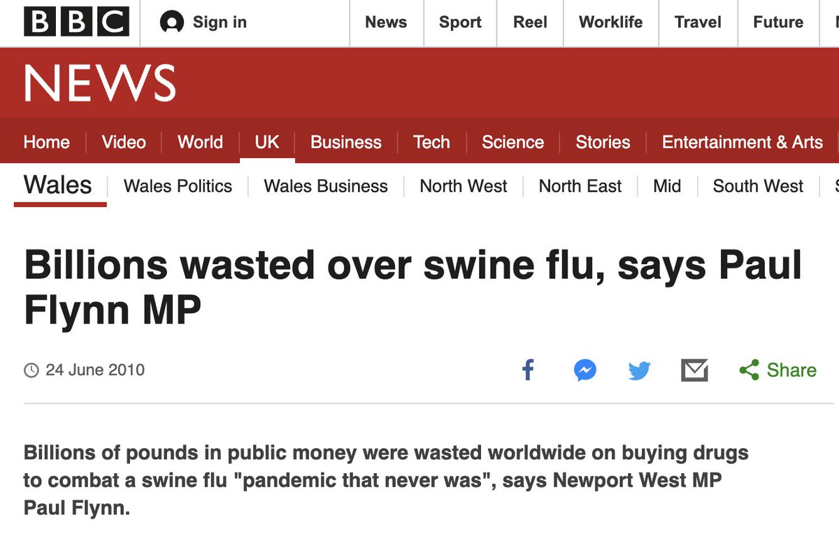 Memory refresh #07"Billions wasted over swine flu, says Paul Flynn MP"