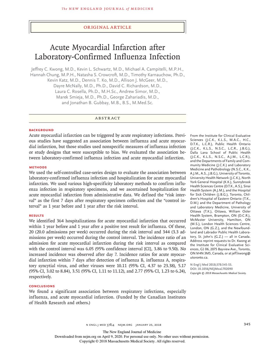 It's also worth considering that acute cardiovascular events increase significantly after viral and bacterial pneumonia, and that stopping a prognostically beneficial CVS drug in the middle of a pneumonia is possibly unwise to say the least