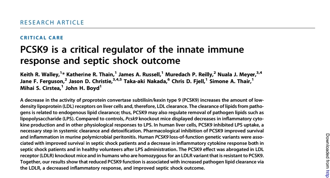 LDL is produced, transported and cleared. Cellular cholesterol metabolism also determines immune function. So a low blood LDL level in individuals hides a lot & isn't the same as a population signal: blood levels make simple headlines for people with simple messages. Beware!