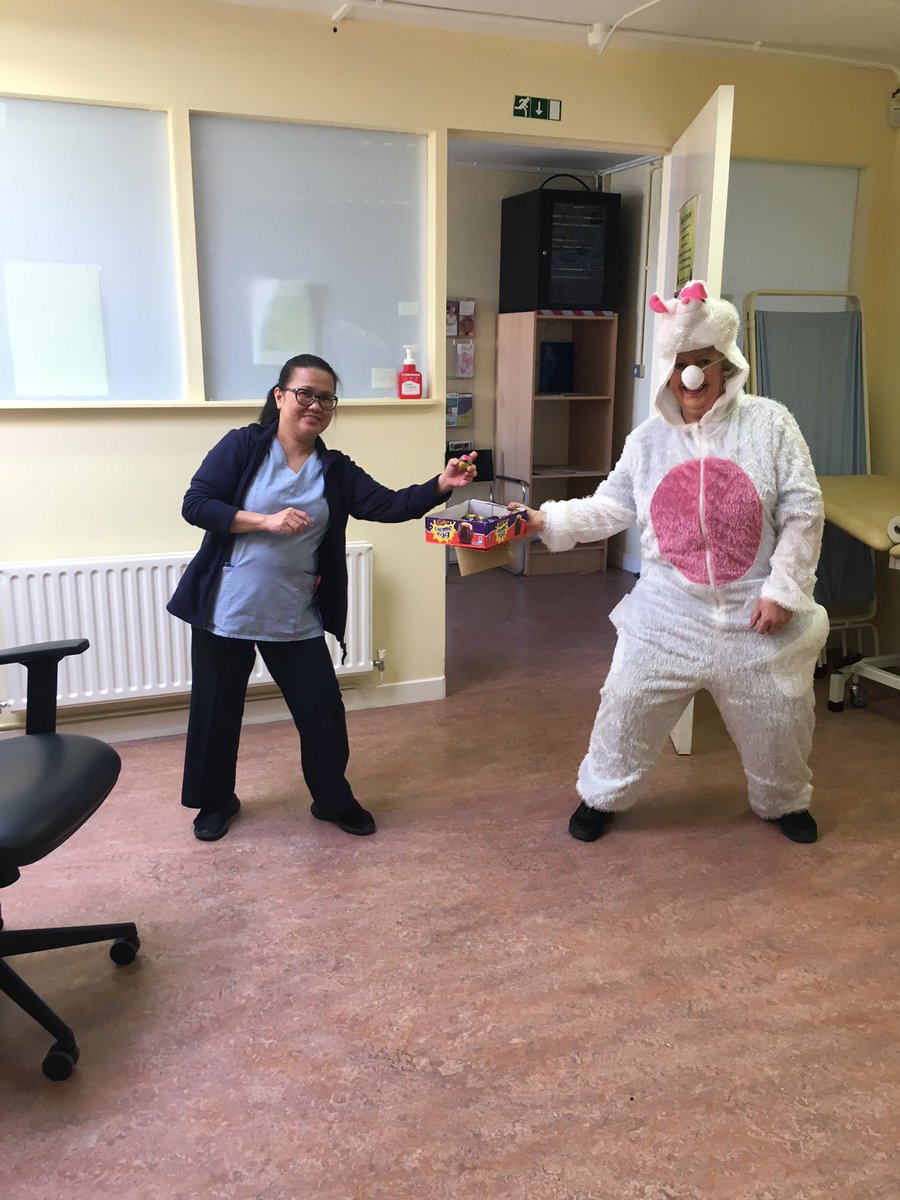 Our social distancing NRH Easter bunny lifts the mood #littlethingsmeanalot #thanksnrh #pweg