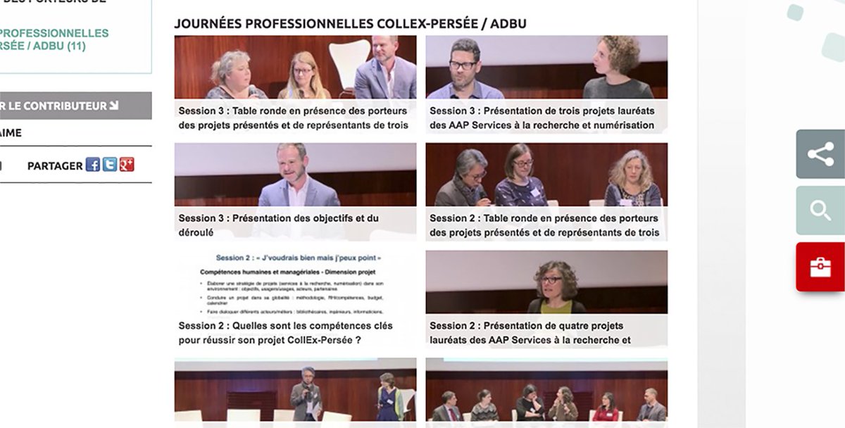 COLLEX_IR's tweet photo. C’était il y a un an. Les journées professionnelles #CollExPersée @ADBU_Officiel à @laBnF #CollExPro19. Vous pouvez voir ou revoir les moments clés depuis notre chaîne Canal-U > https://t.co/1U4e6uZeiP https://t.co/xDOLCld4Yp