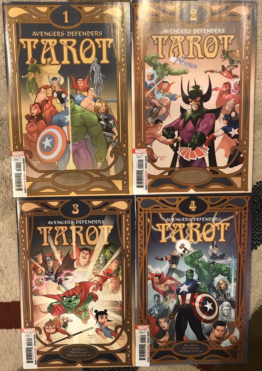 JPCOMICMANIA's tweet photo. Tarot is a @Marvel miniseries from #AlanDavis, @PaulRENAUDart and @paulmounts. You’ve got Avengers, Defenders, alternate realities and more!
 
What’s not to love in these 4 issues?!

#MakeMineMarvel https://t.co/aSaRyg40d6