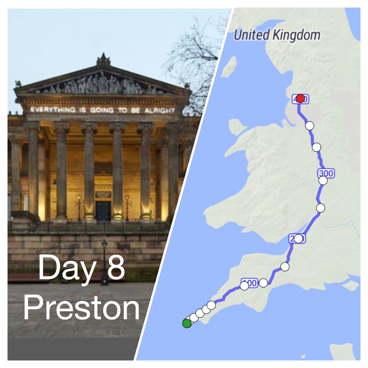 WycombeSport's tweet image. At the end of Day 8, the PE dept made it to Preston...where will day 9 take them? #staysafe #stayhome #isolationexercises @wabbeysport @was_geography