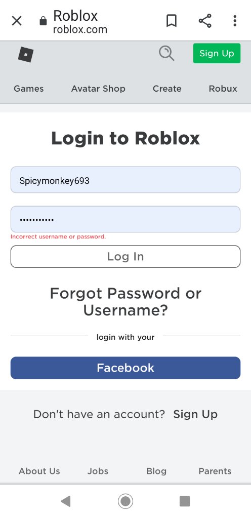 Roblox Facebook Login Not Working