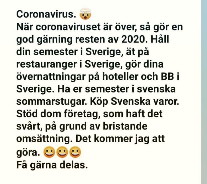 PWallenberg's tweet photo. Tänk gärna på detta när ni planerar er sommarsemester 👍🇸🇪🍦🍓☀️ https://t.co/JxSbSvh9Hx