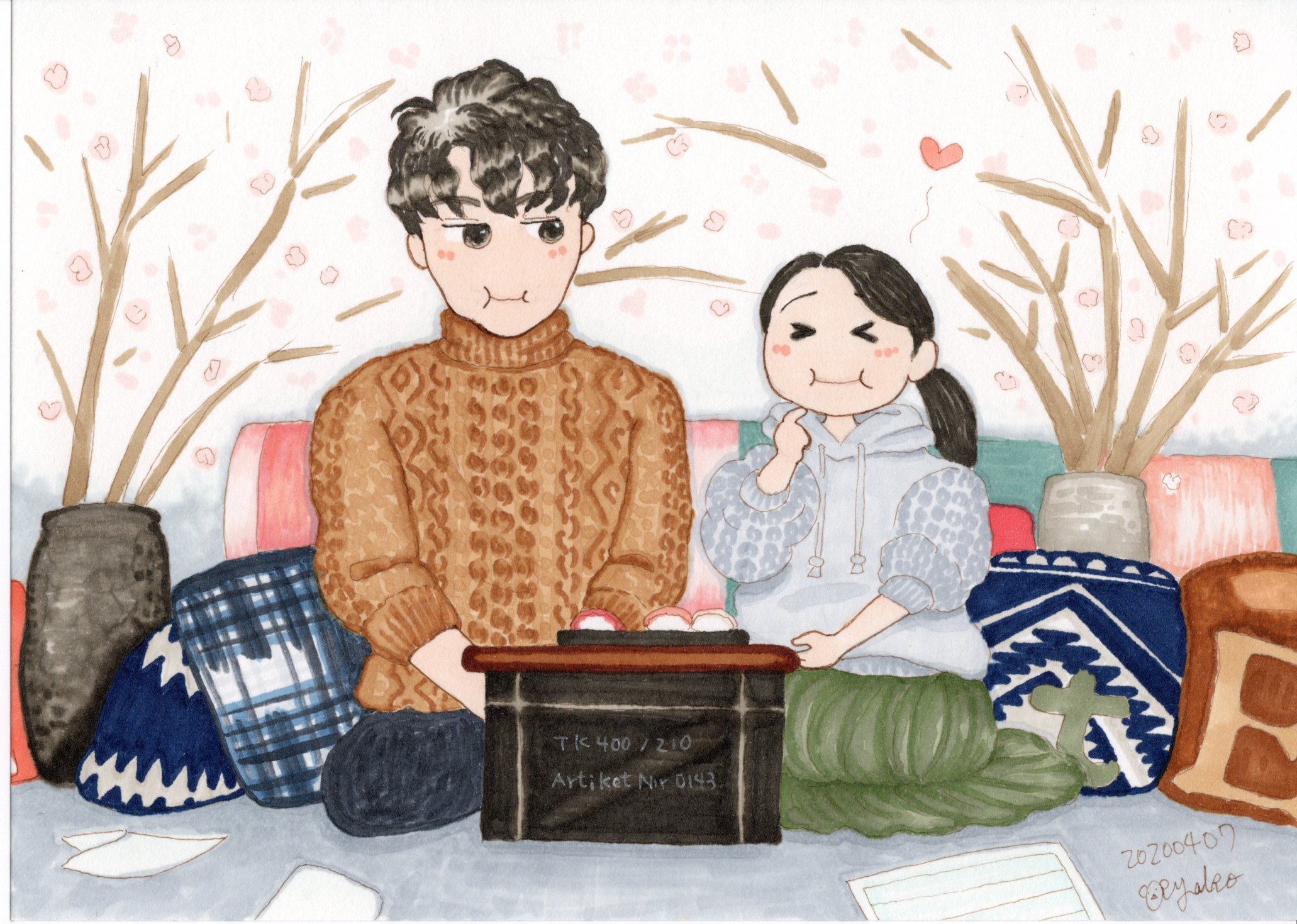 Ayakoalas Instagramにも載せたのですが 結局iftttが上手く使えず直で投下しちゃうという 恋つづdcからのたけもねyoutubeのループが止まりません 笑 特にお寿司の件 はぁ可愛い イラスト イラスト好きさんと繋がりたい たけもね イラスト修行中