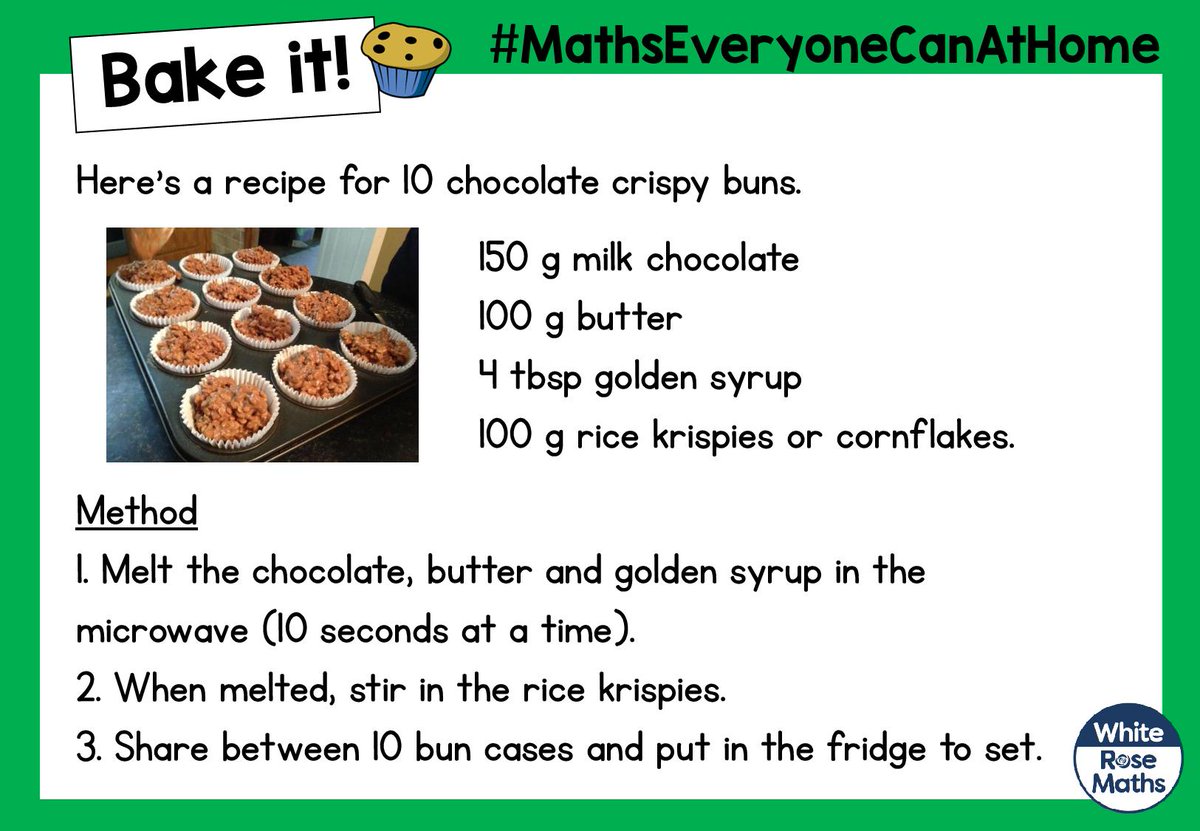 WhiteRoseEd's tweet image. 🐇 Day 4 - Today’s Easter tasks are Bake it and Make it! We can't wait to see those crispy buns and patterns! ow.ly/vezN50z6rk0 
#MathsEveryoneCanAtHome #EasterFun